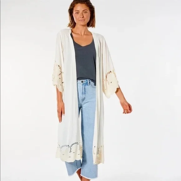 ☀️RIP CURL☀️ RHODES KIMONO COVER UP - Picture 3 of 15
